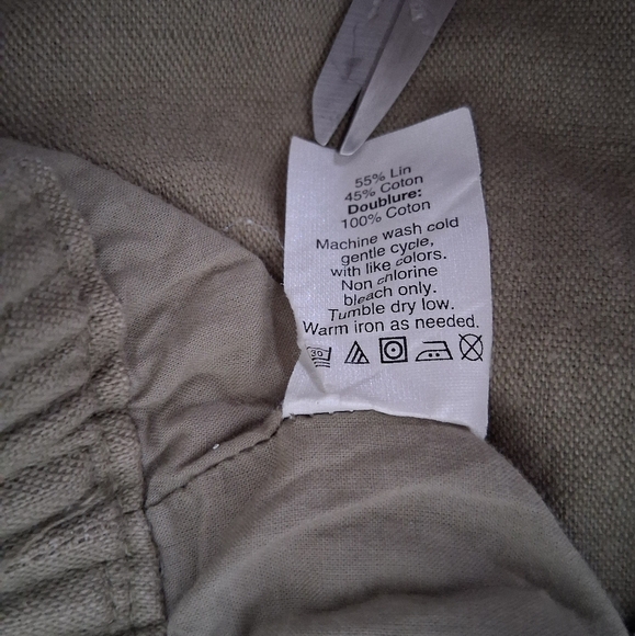 J. Crew/ Linen Blend/ Khaki Green Mini Skirt/ Elastic Waistband/ Size US 12 - Picture 10 of 12